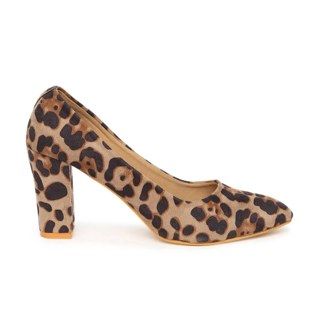 Synthetic Leopard Print Heels