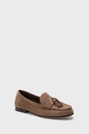 Taupe Penny Tassel Loafers