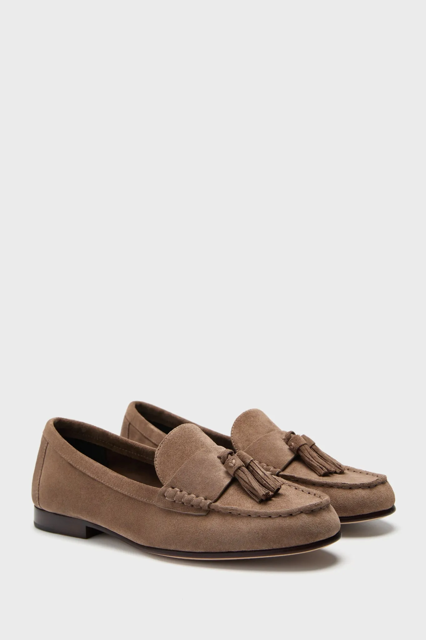 Taupe Penny Tassel Loafers