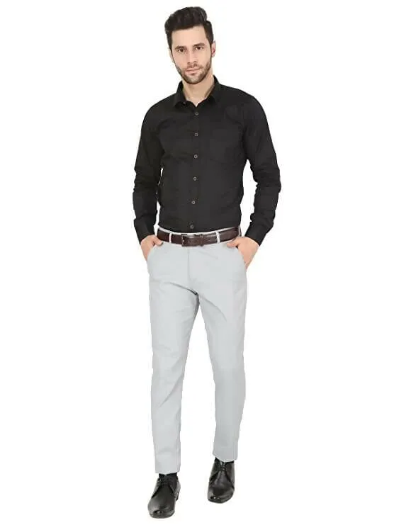 The DS Men's Slim fit Grey Trouser