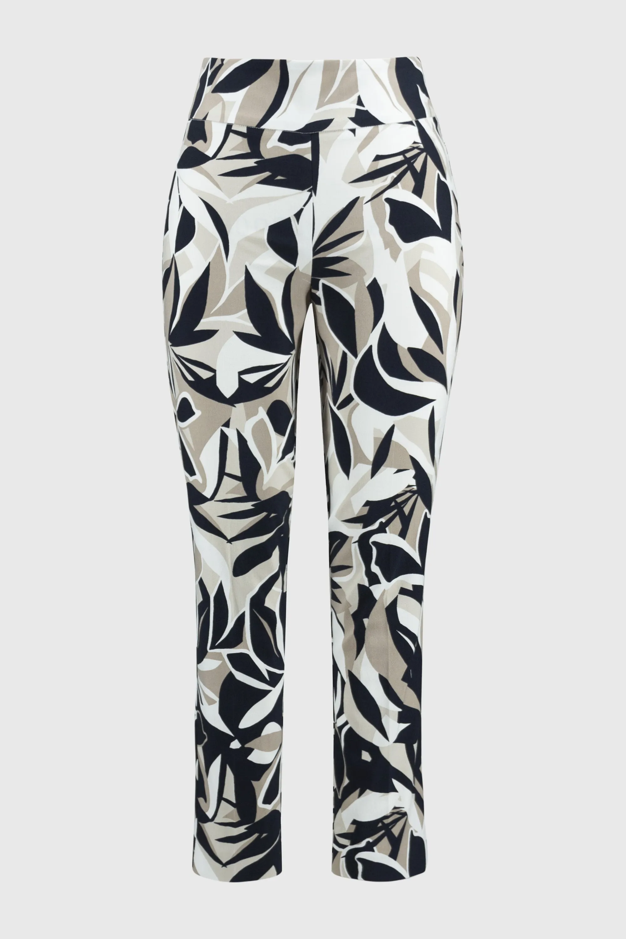 Tropical Leaf Print Slim Trousers <span>251001<span>