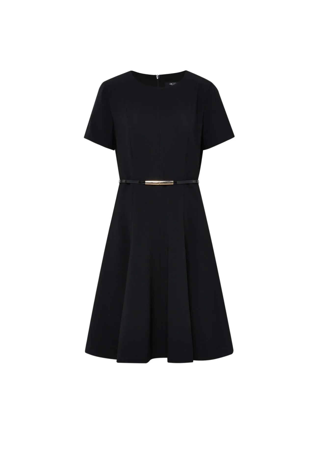 Twiggy Crepe Flare Hem Dress with Belt